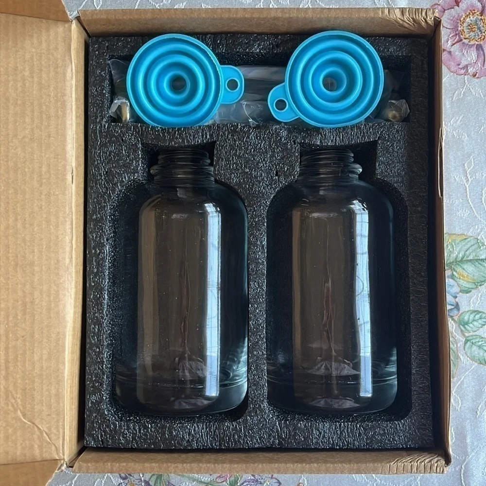 Brand New Coffee Syrup Dispenser Set Glass Bottle Pumps Labels Cafe Bar Barista